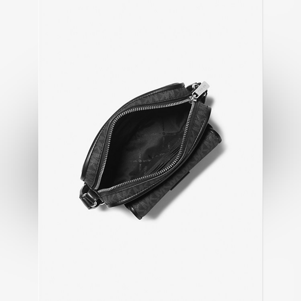 Michael Kors-NWT-Bradshaw Extra-Small Signature Logo Camera Crossbody-Black - Picture 2 of 15